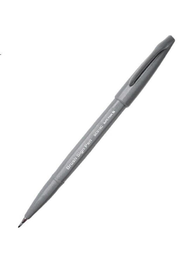 Pentel Ses15C Touch Brush Pen Gray - Image 1
