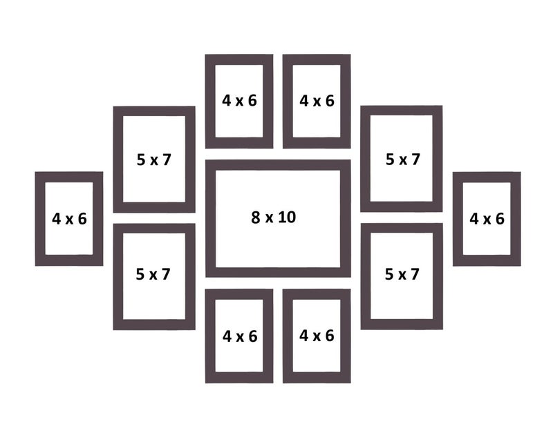 Stuthi Arts Wood MDF Photo Frame With Glass (11Photos), Wall Mount (Brown) - Image 1