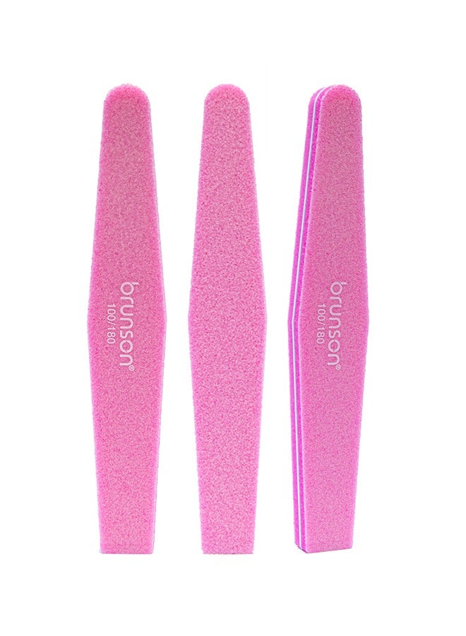 brunson 12 Pieces Nail Professional Buffer File, Block Natural Manicure Pedicure Kit- SEB-325P 100/180 Grit - Image 2