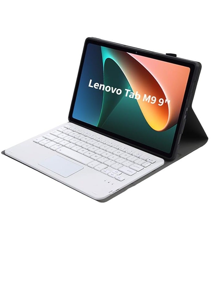 General Touchpad Keyboard Case Compatible with Lenovo Tab M9 Case 9 inch Released 2023, Magnetic Removable Wireless Keyboard Cover with Pen Holder  - Image 1