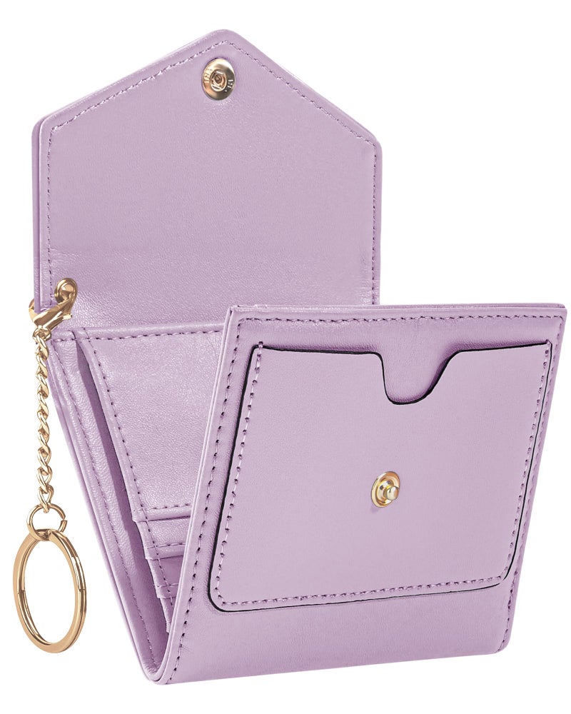 Gostwo Womens Wallet RFID Blocking Small Wallets Woman Credit Card Holder Trifold Ladies Wallets with Coins Zipper Pocket(Purple) - Image 1