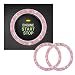 Kewucn 2 PCS Bling Crystal Double Rhinestone Car Engine Start Decoration Ring Sparkling Push Start Button Sticker Key Ignition Knob Ring Decoration Bling Car Interior AccessoryPink - Image 2