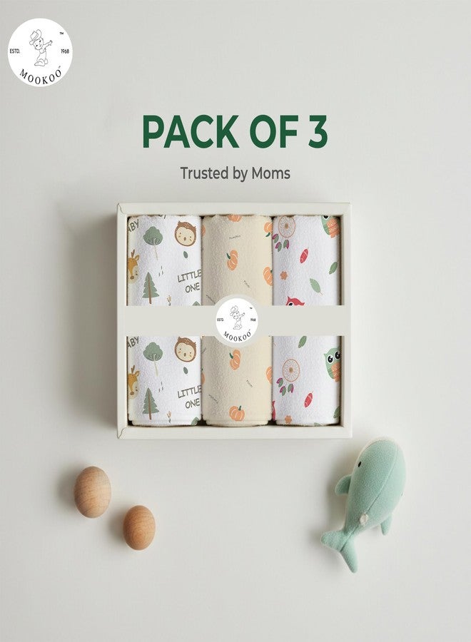 Mookoo Muslin Wash Cloth for New Born Baby | Soft Handkerchief | Muslin Burp Cloths & Baby Face Towels Newborn|PO6(Froest,Pumpkin,Owl) - Image 5