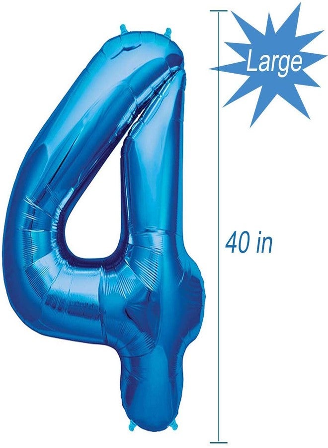 Tellpet Number 4 Balloon, Blue, 40 Inch - Image 5