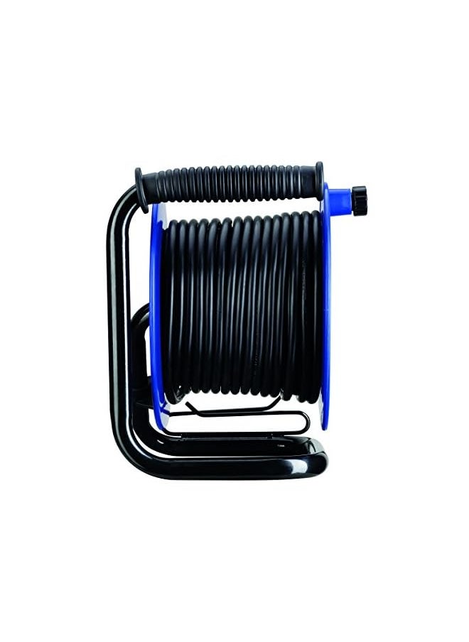 MASTERPLUG - MSTHDCT50134 Four Socket Medium Open Cable Reel Extension Lead with Handle, 50 Metres, Blue - Image 1