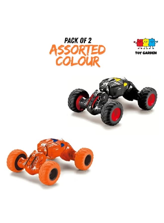 Pack of 2 Off-Road Climbing Cars – Assorted Colors | Push & Pull-Back 4WD Toy Vehicles | Durable Plastic, No Battery Required | Indoor & Outdoor Play | Gift for Boys & Girls - Image 1