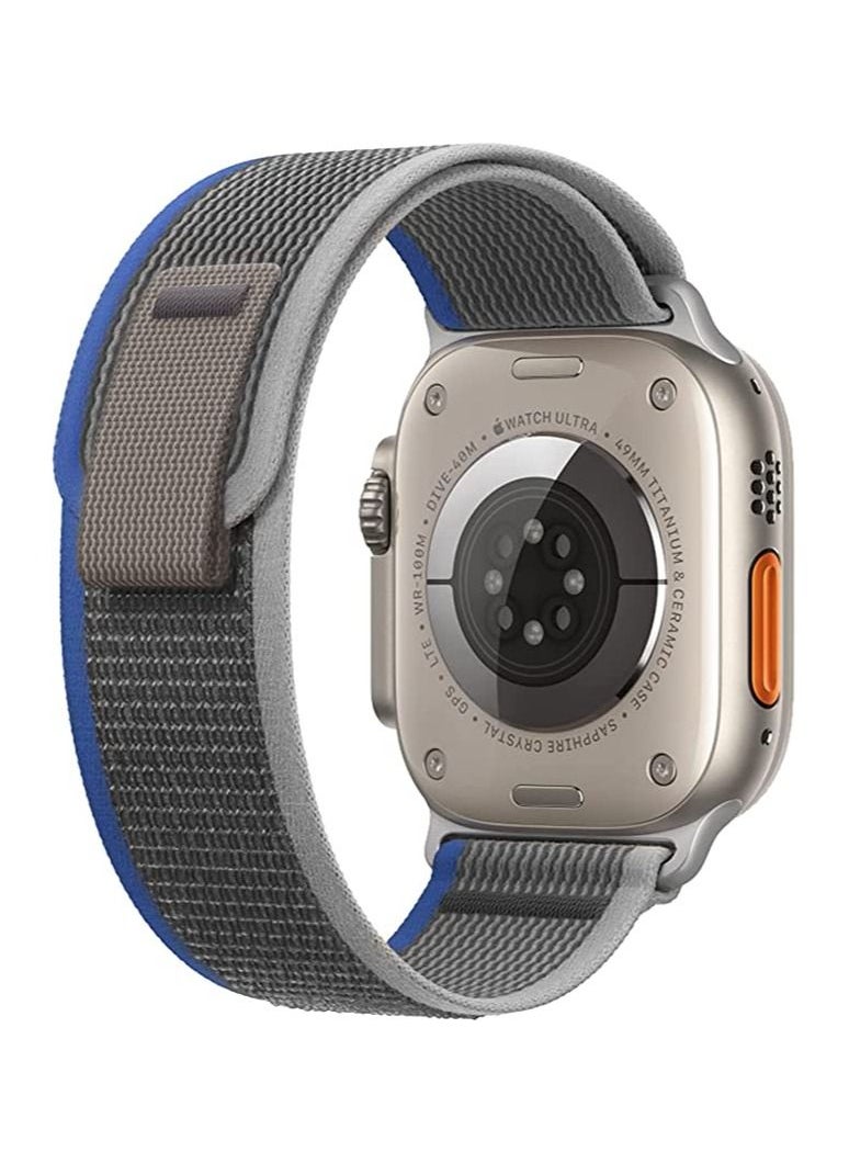 TWEGGON - Apple Watch Trail Loop Band for 46mm/45mm/44mm/49mm Blue/Grey - Image 1