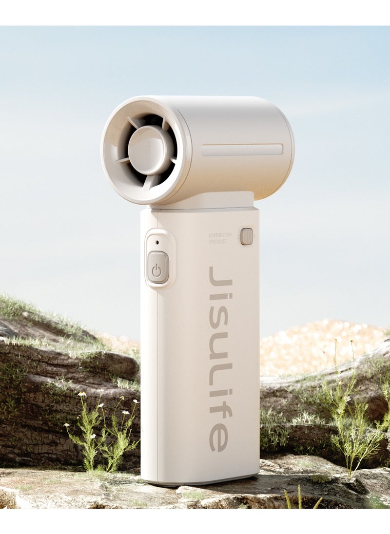 Jisulife Elec 9  Handheld Turbo Fan with Adjustable Speeds  3600mAh Rechargeable Battery