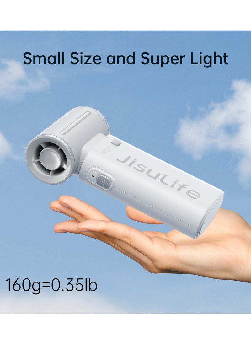 Jisulife Elec 9  Handheld Turbo Fan with Adjustable Speeds  3600mAh Rechargeable Battery