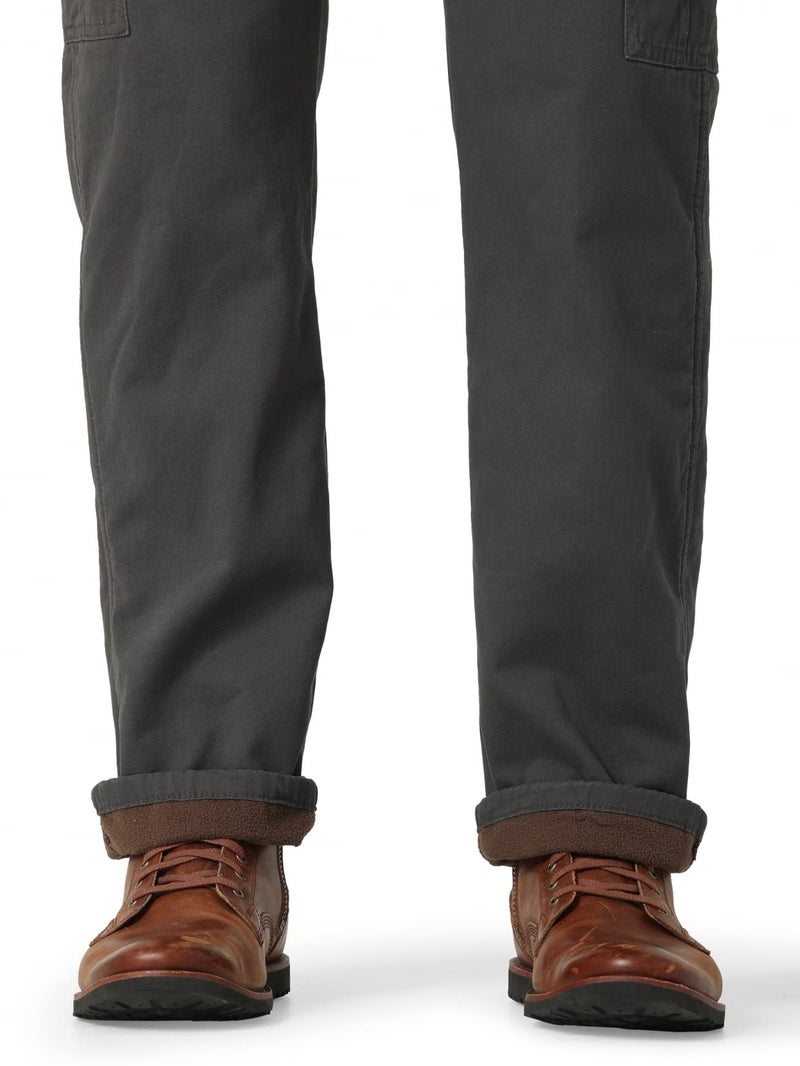Wrangler Authentics بنطال كارجو مبطن بالفليس من رانجلر أوثنتيكس، قماش أنثراسايت، 32W X 30L - Image 3
