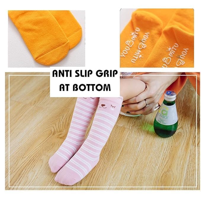 GUCHIGU Unisex Cotton Socks for Babies | Baby Boys & Baby Girls Knee-High Baby Socks for Newborn Babies BS2211 (12-36 Months, Pack of 6) - Image 4