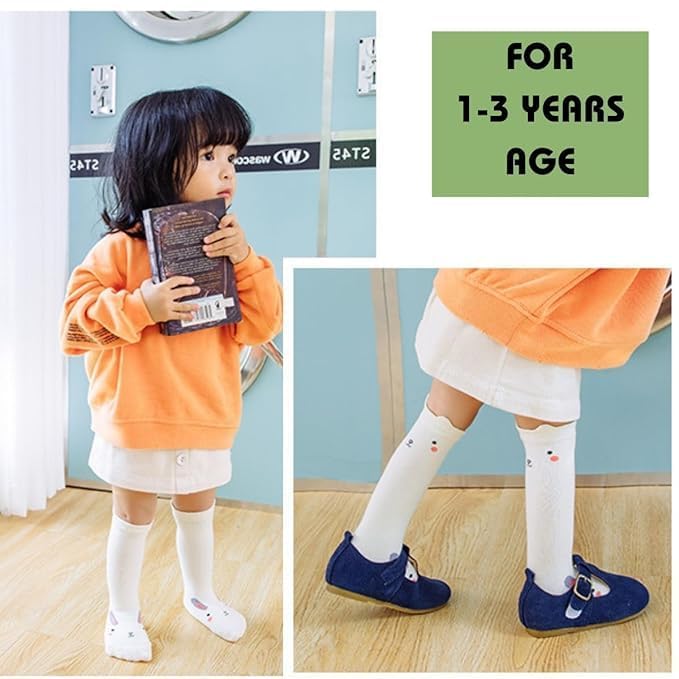 GUCHIGU Unisex Cotton Socks for Babies | Baby Boys & Baby Girls Knee-High Baby Socks for Newborn Babies BS2211 (12-36 Months, Pack of 6) - Image 5