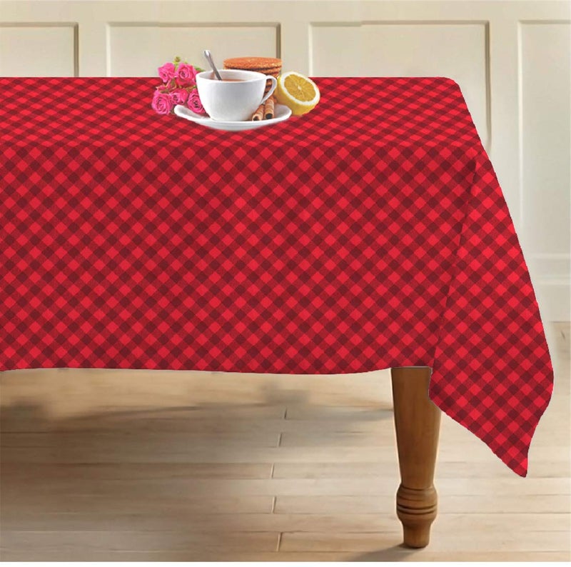 Airwill, 100% Cotton Designer Printed Tablecloth/Teapoy Cloth, Sized by 140cm in Width and 180cm in Length. Use as 6/8 Seaters, Rectangles Shaped. Red and Black, Pack of 1 Piece - Image 5