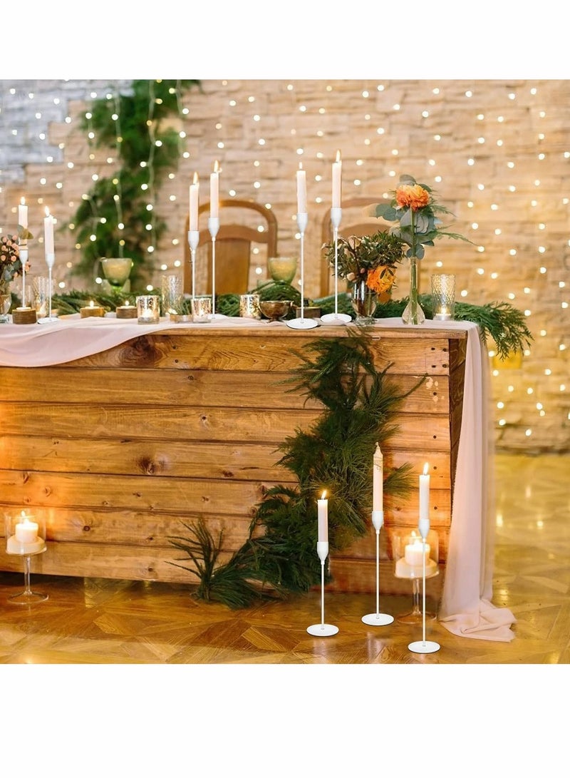 إكسفور 3 Pcs Candle Holders for Taper Candles, Decorative Candlestick Holder for Wedding, Dinning, Party, Fits 3/4 inch Thick CandleLed Candles - Image 2