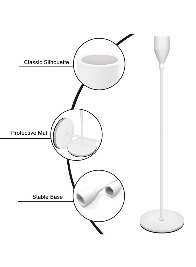 إكسفور 3 Pcs Candle Holders for Taper Candles, Decorative Candlestick Holder for Wedding, Dinning, Party, Fits 3/4 inch Thick CandleLed Candles - Image 5