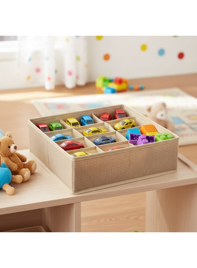 12 Grids Clothing Drawer Organizer - Foldable Fabric Divider for Socks & Underwear - Closet Storage Box - Image 4