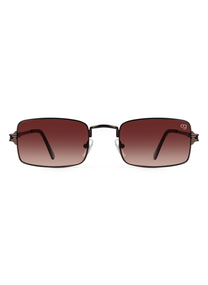 Woggles UV- Protected  Copper Rectangle Sunglasses  - Image 3