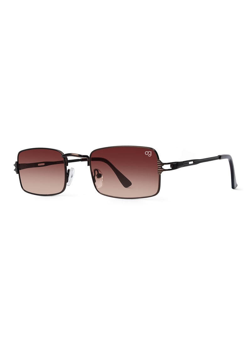 Woggles UV- Protected  Copper Rectangle Sunglasses  - Image 4
