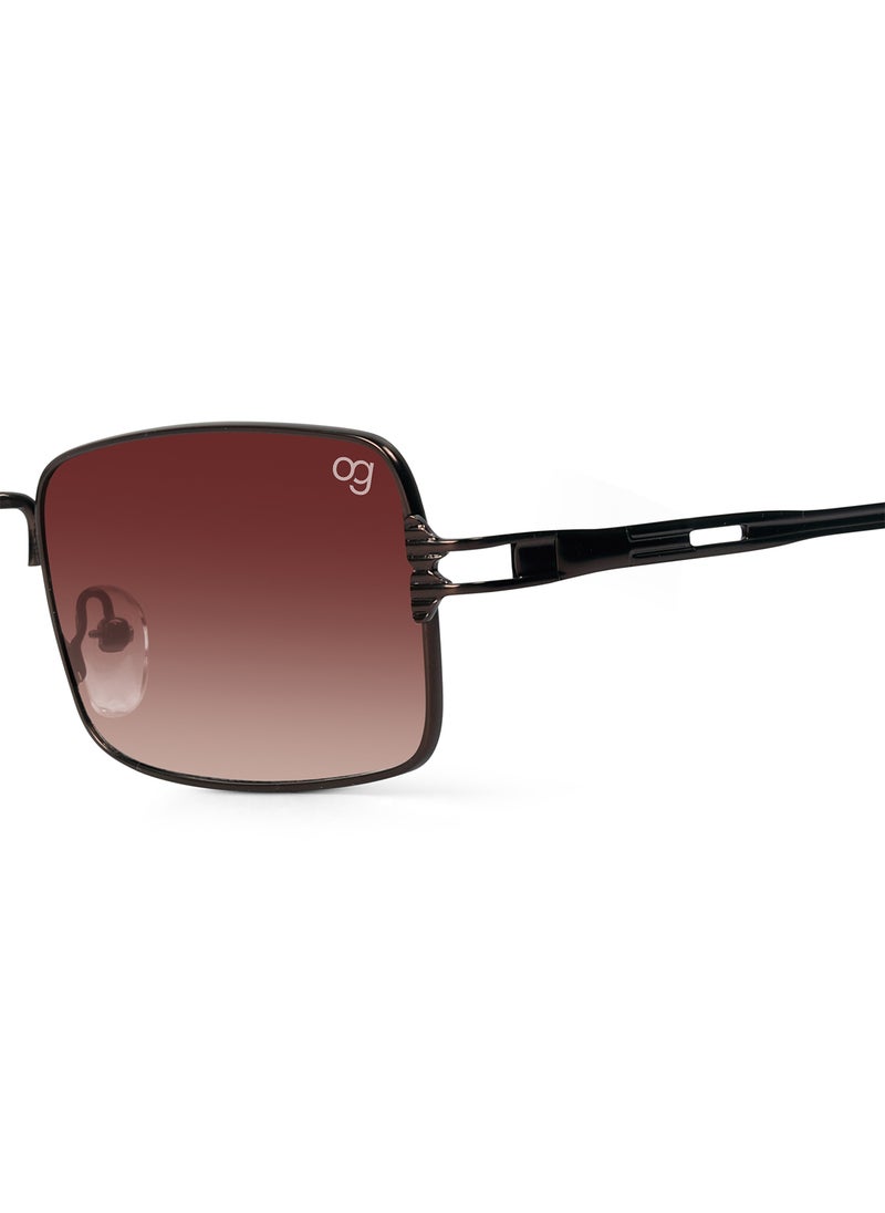 Woggles UV- Protected  Copper Rectangle Sunglasses  - Image 2