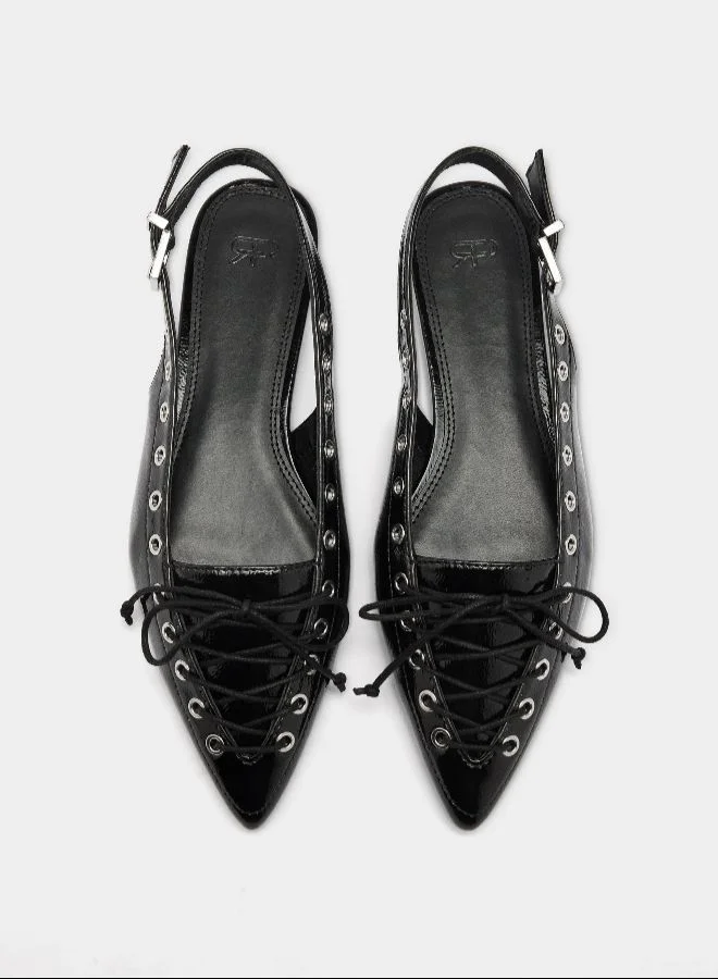 بارفوا مرصع Slingback الباليه الشقق