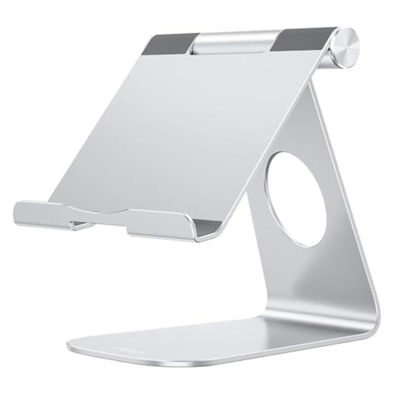 Tablet Stand Holder Adjustable, T1 Desktop Aluminum Tablet Dock Cradle Compatible with iPad Air/Mini, iPad 10.2/9.7, iPad Pro 11/12.9/13, Samsung Tab and More Up to 13 inch - Image 1