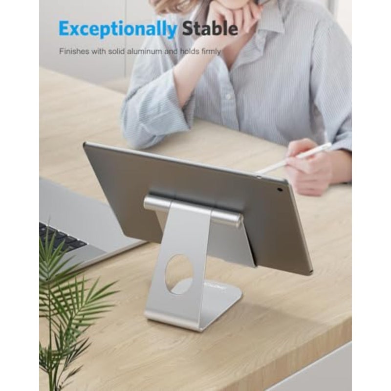Tablet Stand Holder Adjustable, T1 Desktop Aluminum Tablet Dock Cradle Compatible with iPad Air/Mini, iPad 10.2/9.7, iPad Pro 11/12.9/13, Samsung Tab and More Up to 13 inch - Image 4