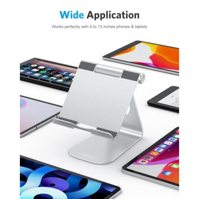 Tablet Stand Holder Adjustable, T1 Desktop Aluminum Tablet Dock Cradle Compatible with iPad Air/Mini, iPad 10.2/9.7, iPad Pro 11/12.9/13, Samsung Tab and More Up to 13 inch - Image 2