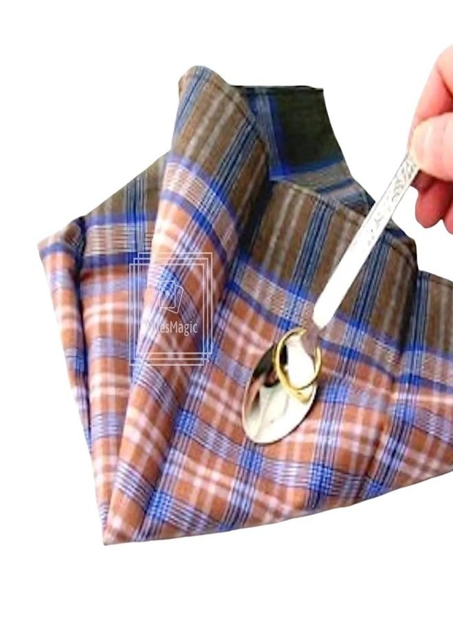 MilesMagic Magician's Ring Off Spoon Gimmick | Penetration Illusion with Metal Ring, Spoon, and Handkerchief | Real Street or Stage Close Up Magic Trick - Image 3
