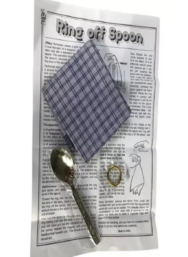MilesMagic Magician's Ring Off Spoon Gimmick | Penetration Illusion with Metal Ring, Spoon, and Handkerchief | Real Street or Stage Close Up Magic Trick - Image 4