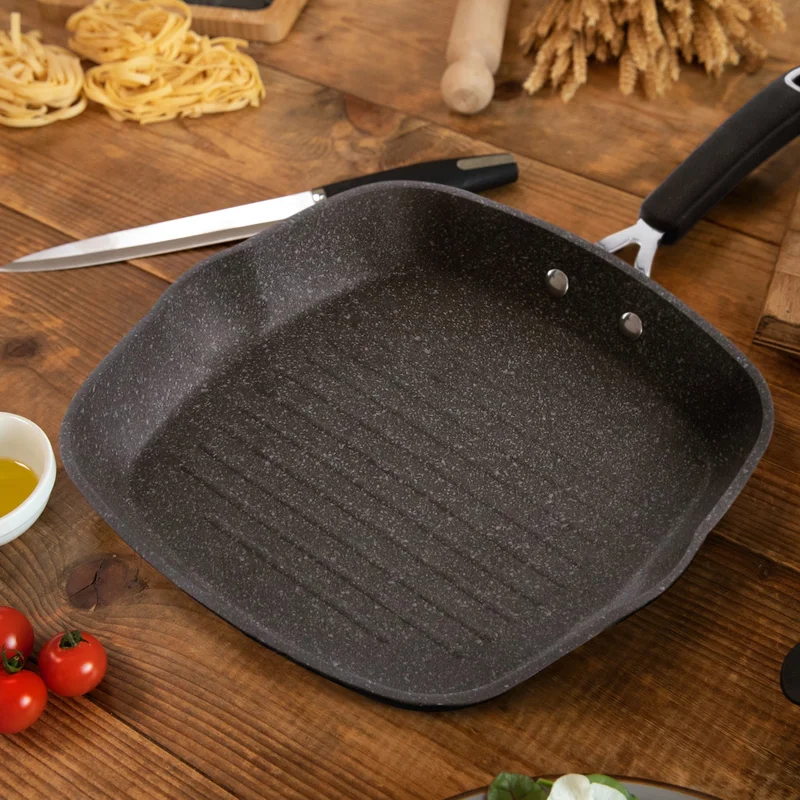 سيمبلي كيتشن Kasanova-New Petra Dark Grill Pan 28 Cm Grey