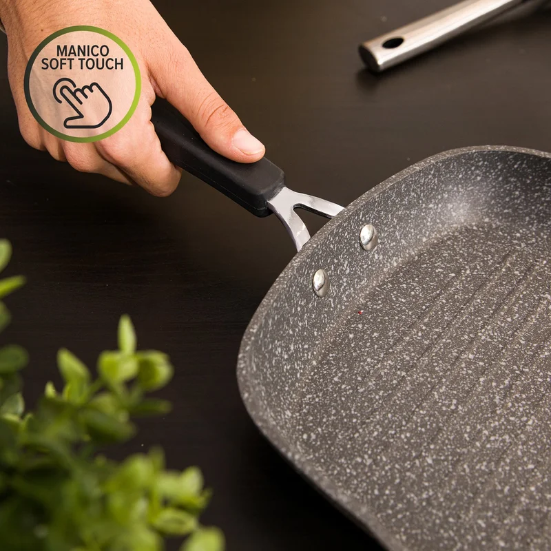 Simply Kitchen  Kasanova-New Petra Dark Grill Pan 28 Cm Grey  | Best Price UAE