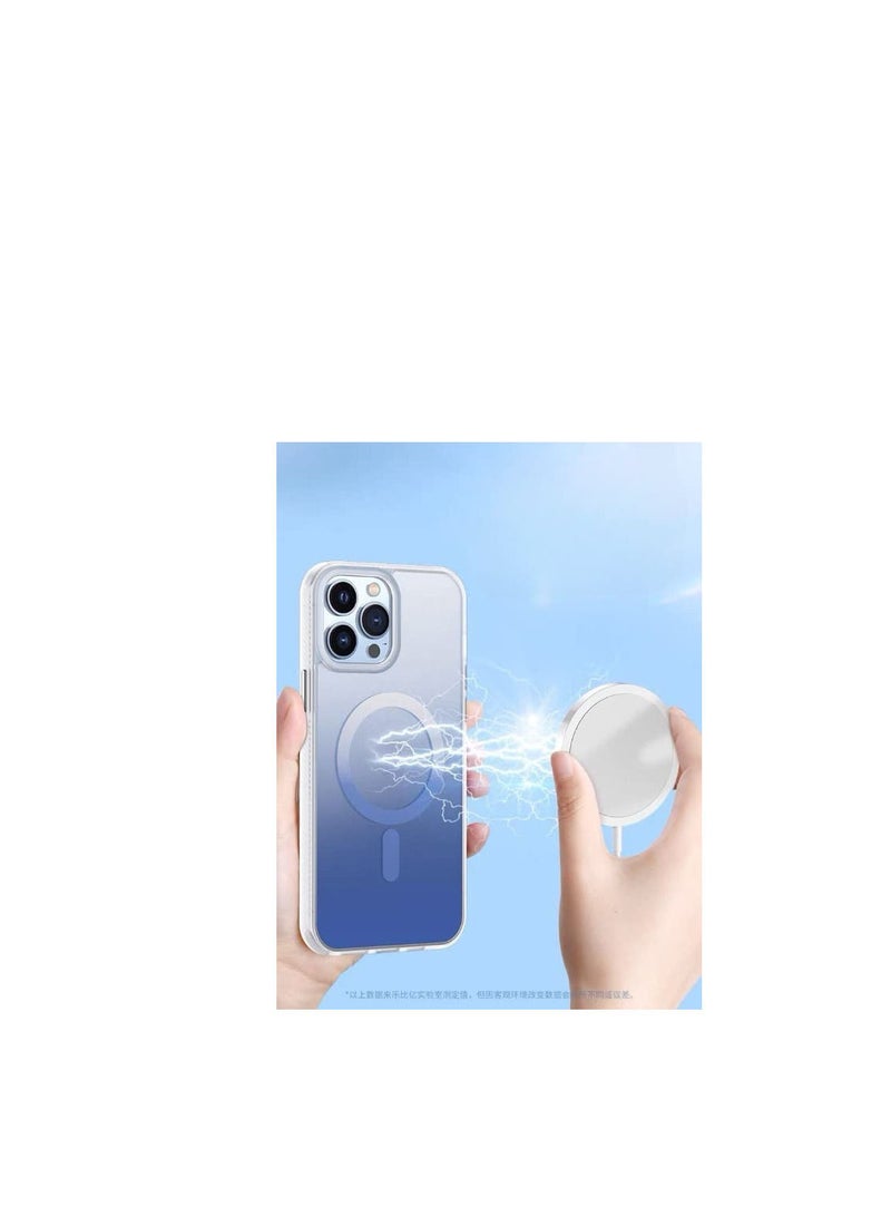 ماجيك ماسك غطاء حماية سيليكون رفيع للغاية مضاد للسقوط ومضاد للخدش ومضاد للخدش أصفر ، شفاف (6.1 بوصة). متوافق مع جراب هاتف iPhone 14 Pro الشفاف. (أزرق) - Image 3