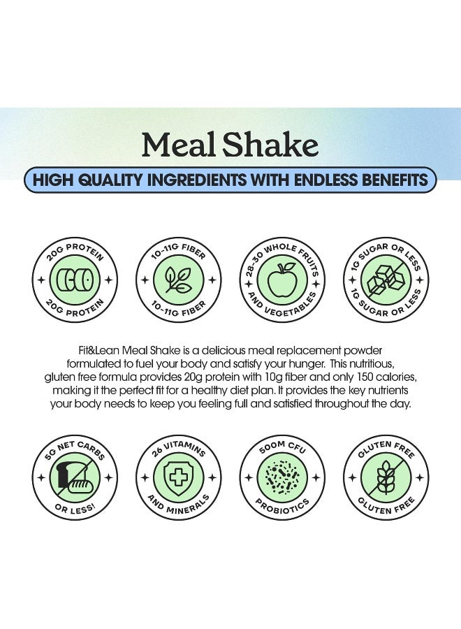 Fit & Lean Fit & Lean Meal Shake, Fat Burning Meal Replacement, Protein, Fiber, Probiotics, Chocolate, 1lb, 10 Servings Per Container - Image 5