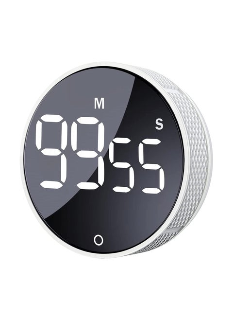 Digital Kitchen Timers, Visual timers Large LED Display Magnetic Countdown Countup Timer for Classroom Cooking Fitness Baking Studying Teaching, Easy for Kids and Seniors White