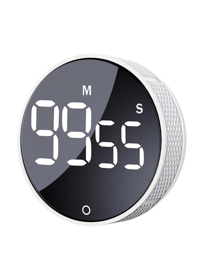 Bukela Digital Kitchen Timers, Visual timers Large LED Display Magnetic Countdown Countup Timer for Classroom Cooking Fitness Baking Studying Teaching, Easy for Kids and Seniors White  - Image 1