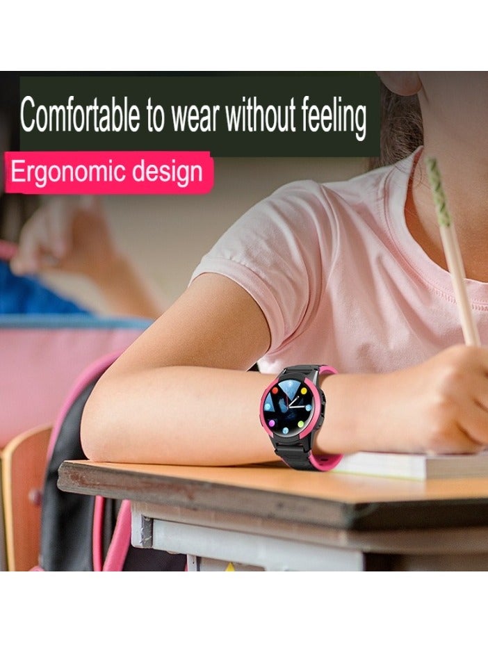 FA56 4G Kids Smartwatch, Waterproof Student Smart Phone Watch, Lightweight And Comfortable GPS Watch With With Call Chat SOS Button Stopwatch, (1pc, Pink) - Image 3
