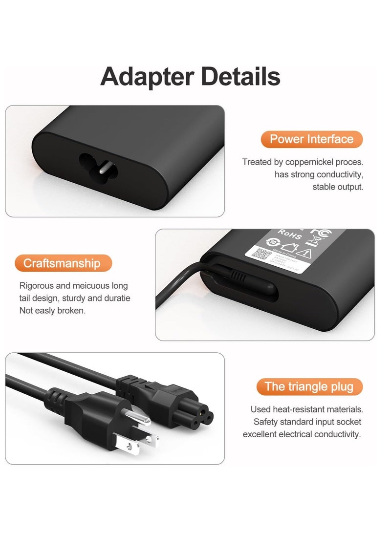 130W USB C Laptop Charger for Dell XPS 15, 16, 17, Precision, Latitude, and More - AC Adapter - Image 2