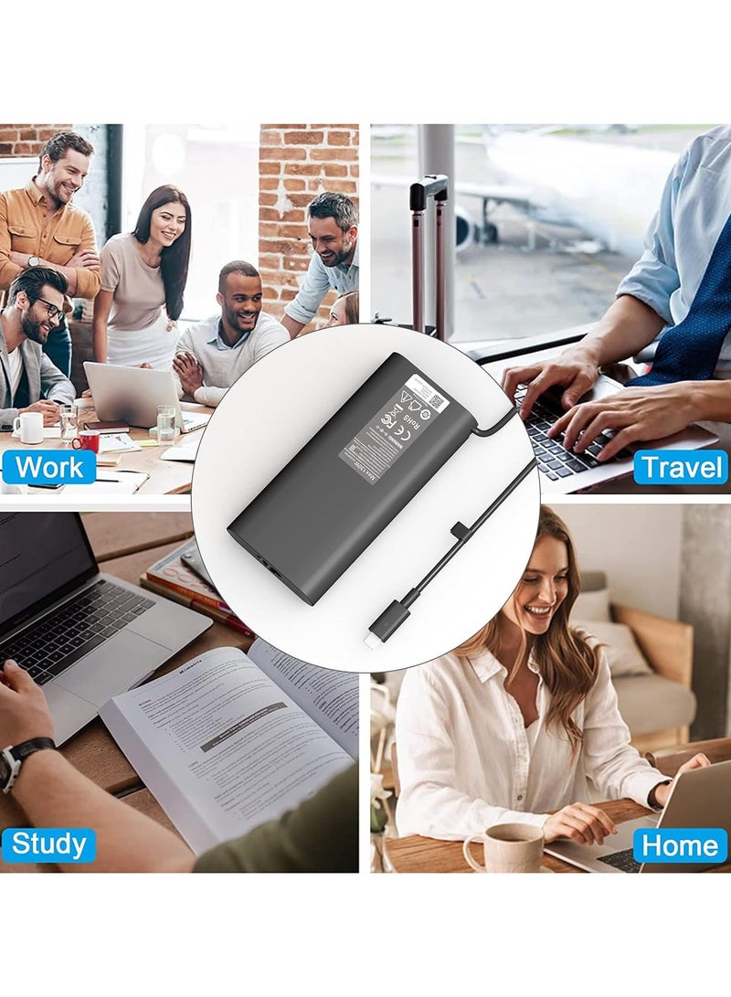 130W USB C Laptop Charger for Dell XPS 15, 16, 17, Precision, Latitude, and More - AC Adapter - Image 3