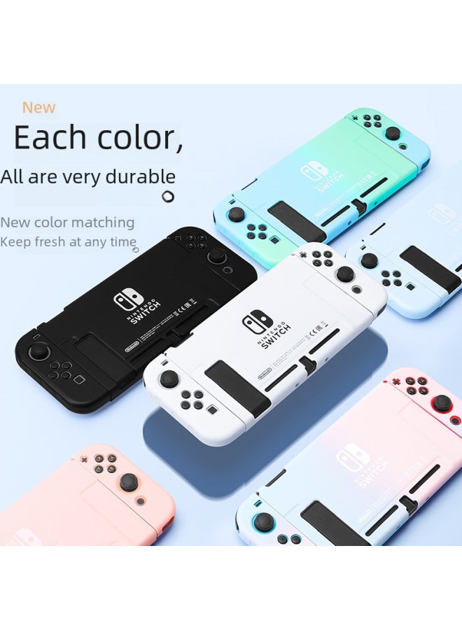 Loquat Split Body Nintendo Switch Protective Case Switcholed Cover Pc Shell Handle Accessories Digital Computer Game Console Protection-Model:OLED Frosted Micro Transparent Skin-friendly Shell √ With Film  - Image 3