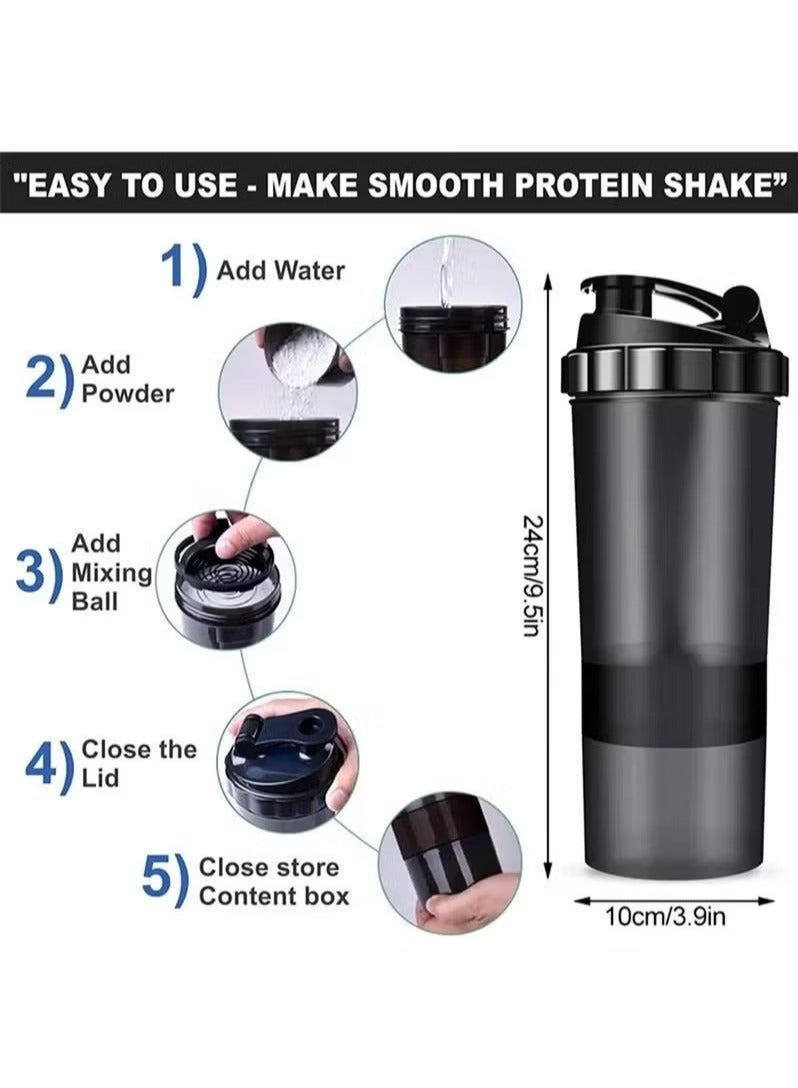 سبايدر بوتل زجاجة رج البروتين حمراء اللون 500 مل - Image 3