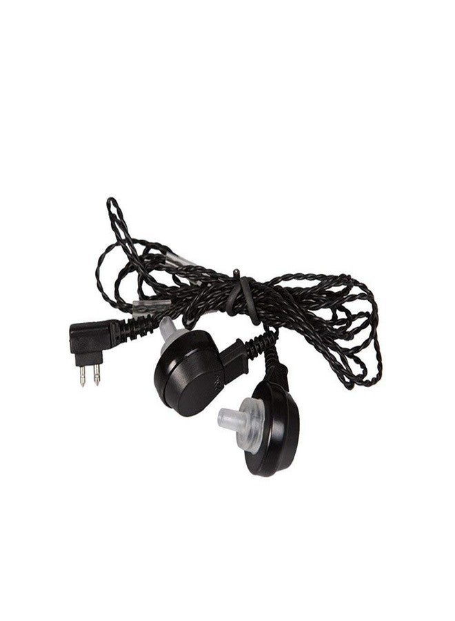 SSS - 2 pin Cable Wire Receiver Set For Both Ears, For Axon/Alps/Auditech/SIEMENS Pocket Model Hearing Aid [ Black ] ( No Hearing Aid Only Wire & Receiver ) - Image 1