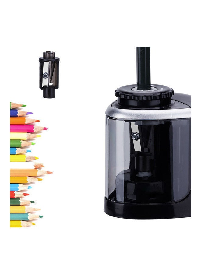 NIBEMINENT Portable Electric Pencil Sharpener Black - Image 2