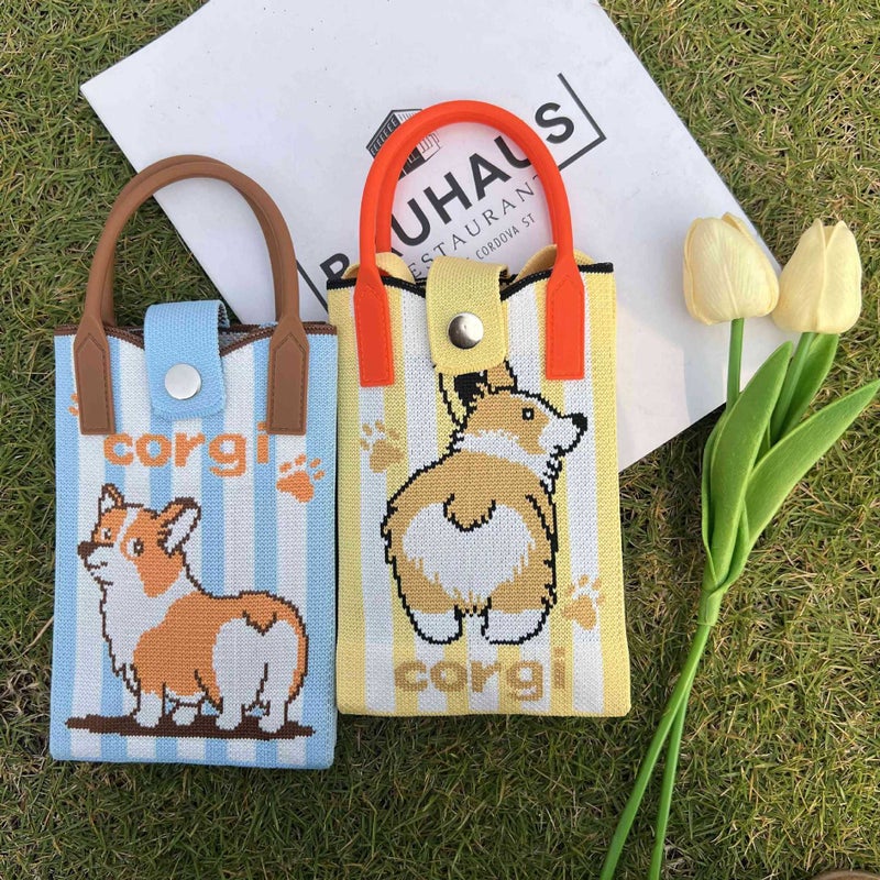 New Kapibala Knitted Mobile Phone Bag Fashion All-Match Cartoon Cute Shoulder Bag Hand Crossbody Bag - Image 4