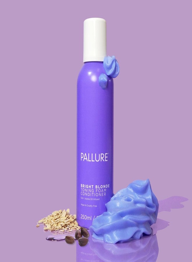 Pallure Bright Blonde Hair Toning Foam Conditioner, Reduces Brassiness And Yellow Tones - For Blonde, Silver, Ash Hair, Vegan and Cruelty Free, 250 ml - Image 2