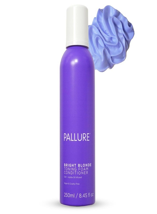Pallure Bright Blonde Hair Toning Foam Conditioner, Reduces Brassiness And Yellow Tones - For Blonde, Silver, Ash Hair, Vegan and Cruelty Free, 250 ml - Image 1