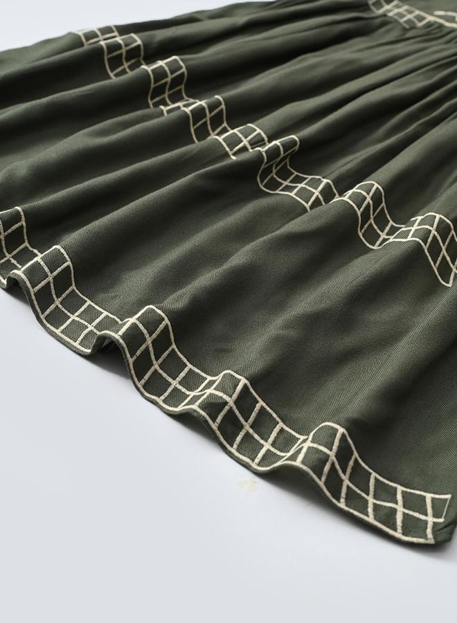 BELLA MODA Embroidered Longsleeve Dress - Image 5