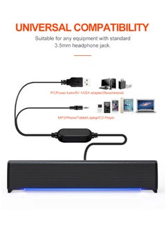 T-WOLF Stereo Sound And Lights Powerful Gaming Speakers For PC Monitor Laptop S6  - Image 2