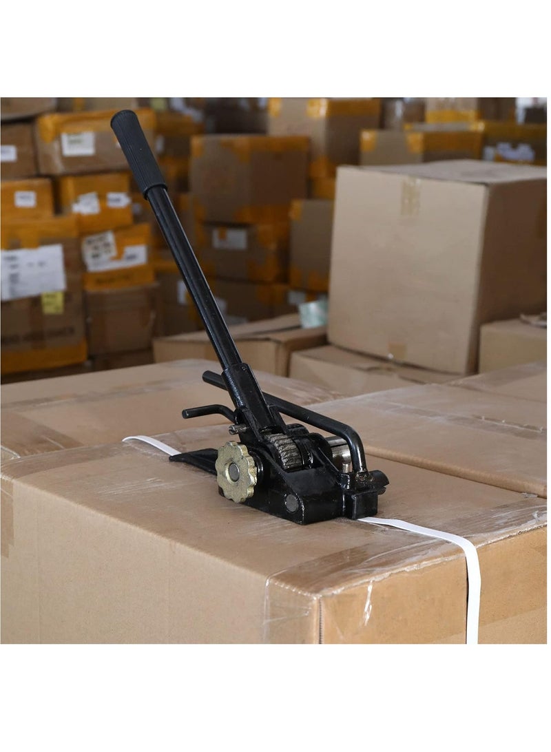 Rubik Steel Strapping Tensioner Cutter & Sealer Tool for 13-19mm Width & 0.8mm or Less Thickness, Heavy Duty Pallet Packaging Steel Banding Tool - Image 4