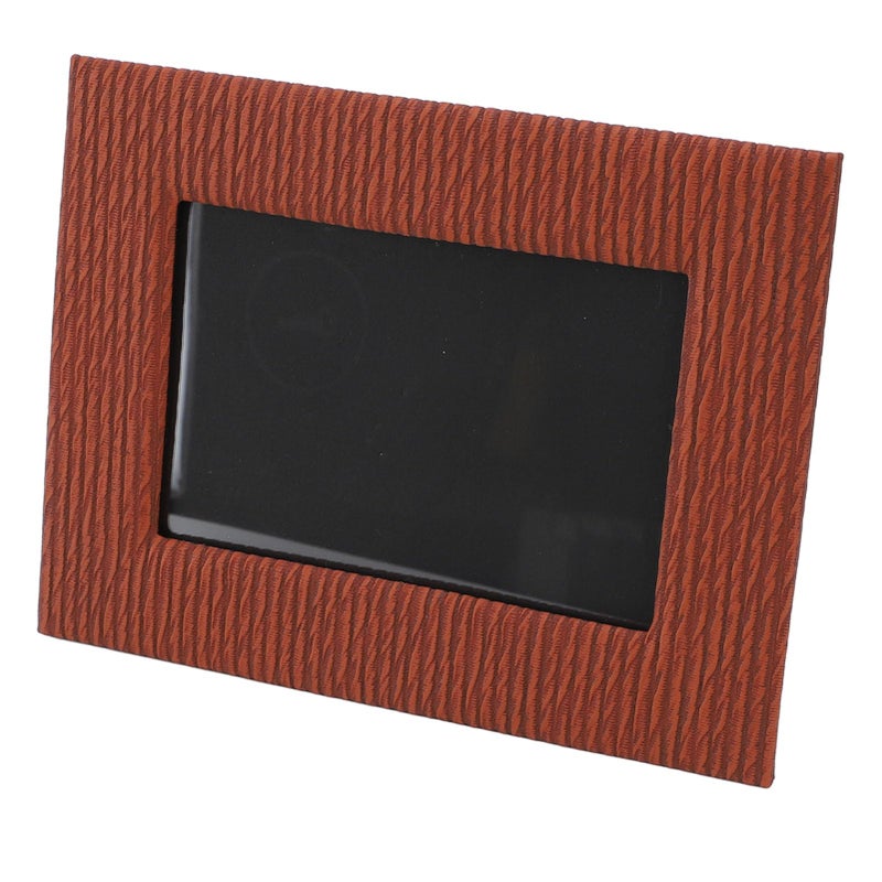 Brown Leather Tabletop Photo Frame For 6 Inch Pictures Home Office Decor - Image 5