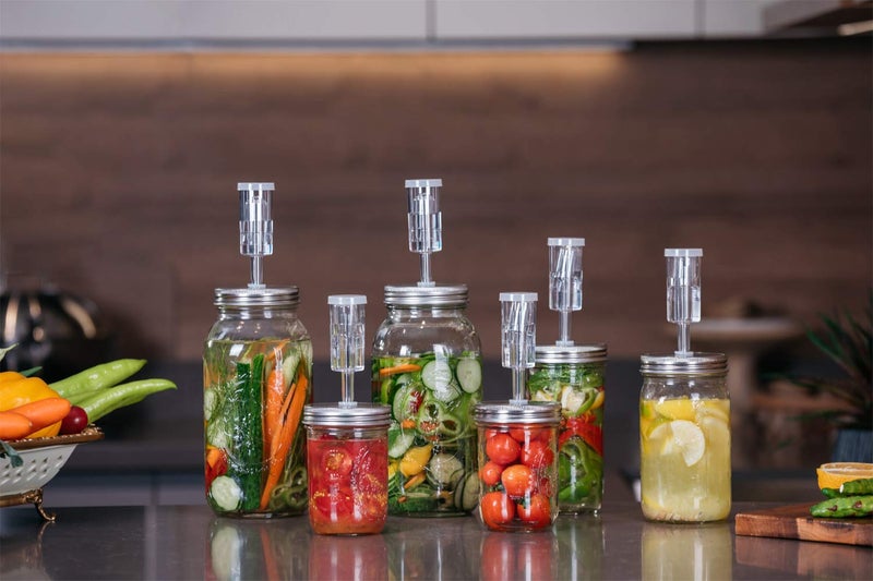 Jillmo Fermentation Lids for Wide Mouth Mason Jars, Stainless Steel Fermentation Kit with Airlock and Silicone Grommets (No Jars) - Image 5